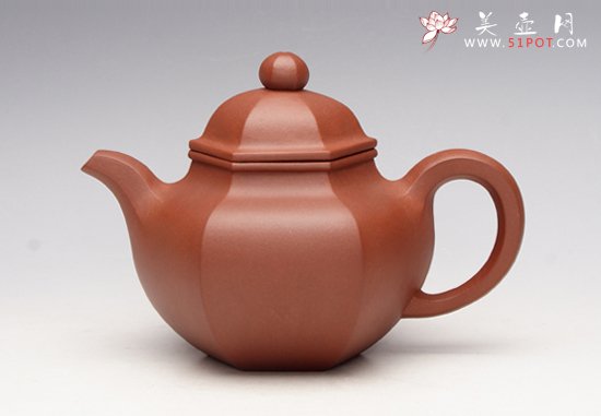 紫砂壶图片：六方掇球壶 - 宜兴紫砂壶网