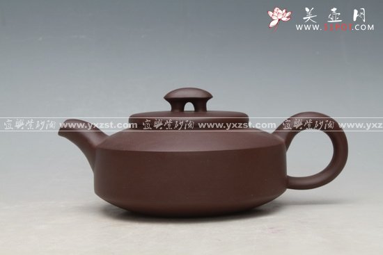 紫砂壶图片：汉扁 280CC - 宜兴紫砂壶网