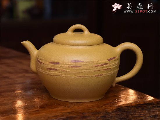 紫砂壶图片：黄金如意12000元 - 宜兴紫砂壶网
