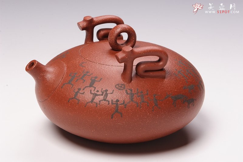 紫砂壶图片：光·日·九个太阳的传说（壶） - 宜兴紫砂壶网