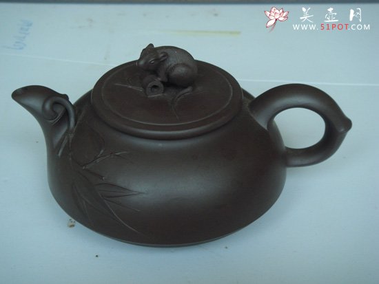 紫砂壶图片：竹鼠 - 宜兴紫砂壶网