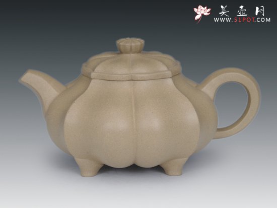 紫砂壶图片：六方菱花 - 宜兴紫砂壶网