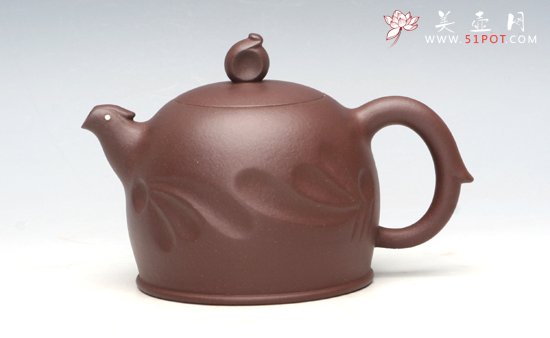 紫砂壶图片：凤凰于飞之凰240紫泥 - 宜兴紫砂壶网