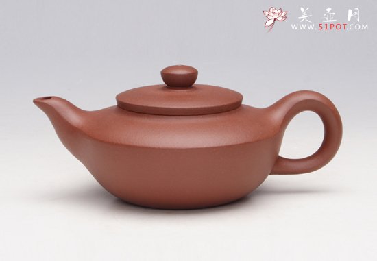 紫砂壶图片：汉扁壶 - 宜兴紫砂壶网