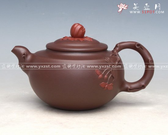 紫砂壶图片：花开富贵 - 宜兴紫砂壶网