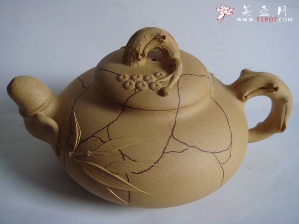 紫砂壶图片：冰片三友壶1 - 宜兴紫砂壶网