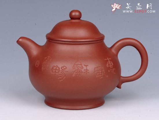 紫砂壶图片：潘壶（朱泥） - 宜兴紫砂壶网