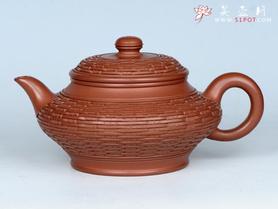 紫砂壶图片：竹虚扁 - 宜兴紫砂壶网