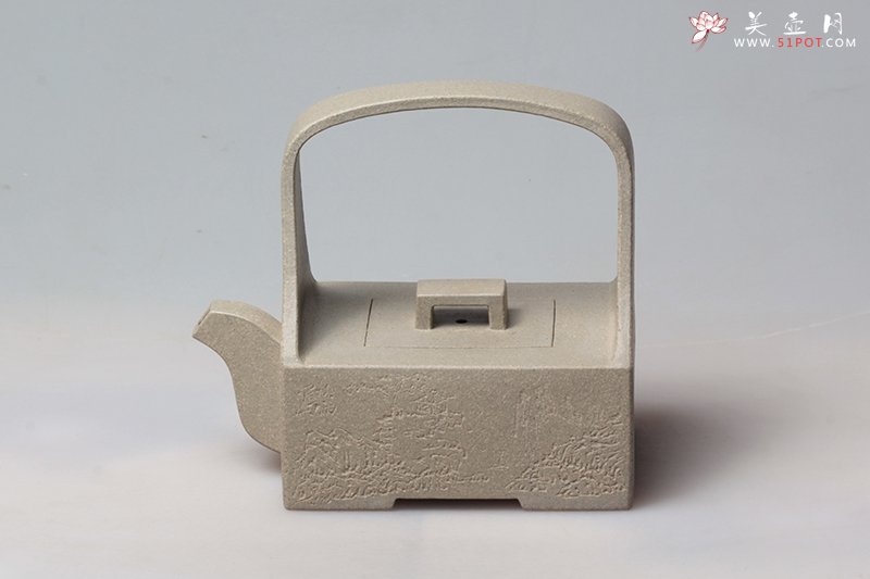 紫砂壶图片：提梁玉璧壶 - 宜兴紫砂壶网