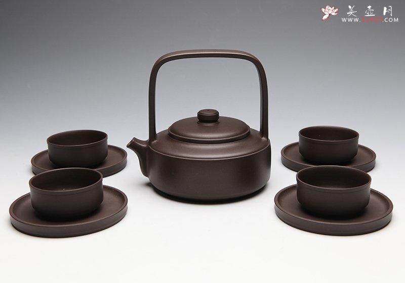 紫砂壶图片：提梁套壶 - 宜兴紫砂壶网