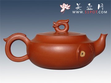 紫砂壶图片：鱼化龙 - 宜兴紫砂壶网
