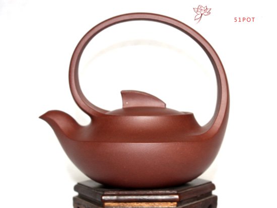 紫砂壶图片：底槽青 曲壶 - 宜兴紫砂壶网