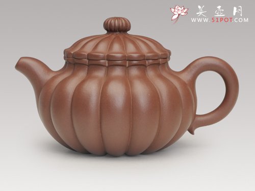 紫砂壶图片：圆条仿古 - 宜兴紫砂壶网