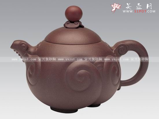 紫砂壶图片：三羊开泰壶 - 宜兴紫砂壶网