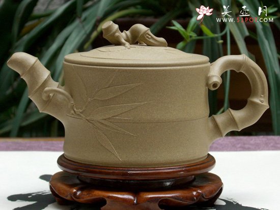 紫砂壶图片：竹段（本山段泥） - 宜兴紫砂壶网
