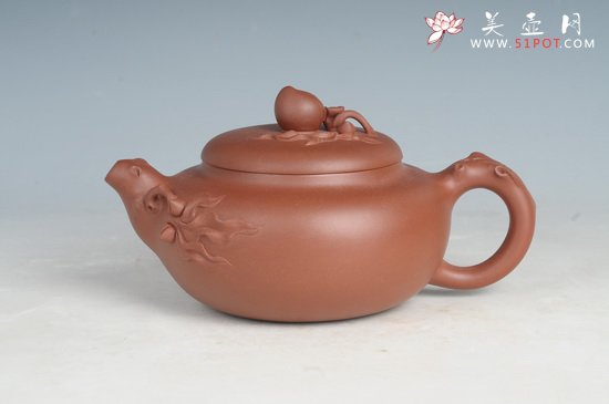 紫砂壶图片：寿桃 (1) - 宜兴紫砂壶网