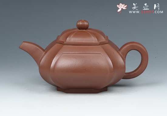 紫砂壶图片：四方抽角 - 宜兴紫砂壶网