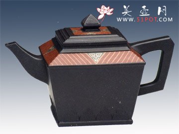 紫砂壶图片：金正方壶 - 宜兴紫砂壶网