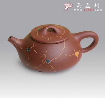 紫砂壶图片：冰片石瓢二 - 宜兴紫砂壶网