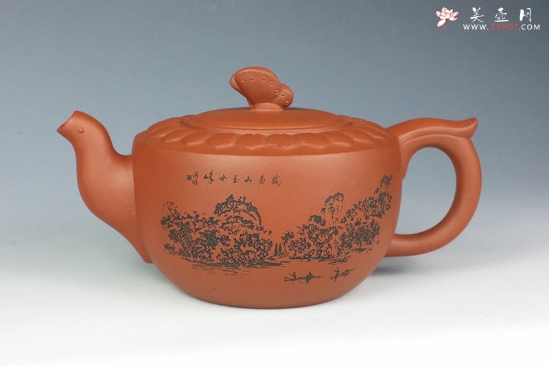 紫砂壶图片：蝶恋花，俄罗斯总统专用 - 宜兴紫砂壶网