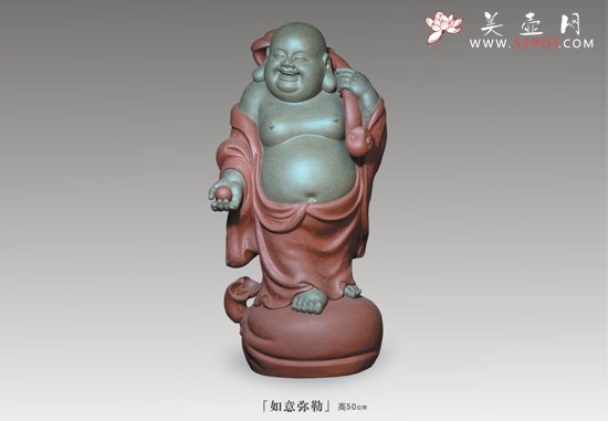 紫砂壶图片：如意弥勒 - 宜兴紫砂壶网