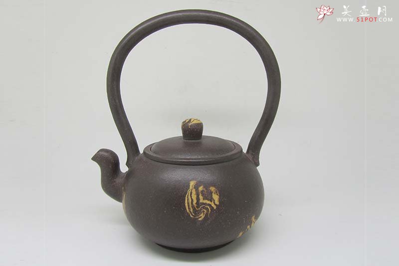 紫砂壶图片：绞泥提梁 - 宜兴紫砂壶网