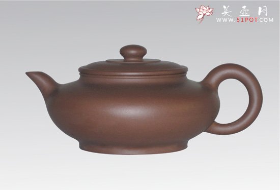 紫砂壶图片：虚扁壶 - 宜兴紫砂壶网