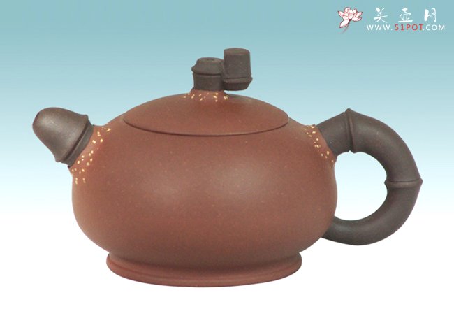 紫砂壶图片：顶竹 120CC - 宜兴紫砂壶网