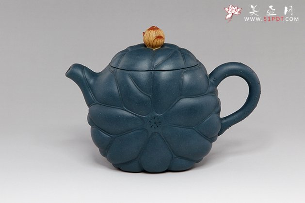 紫砂壶图片：清风荷叶壶 - 宜兴紫砂壶网