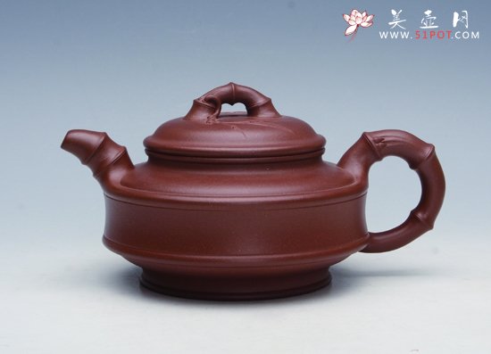 紫砂壶图片：双线竹鼓 - 宜兴紫砂壶网