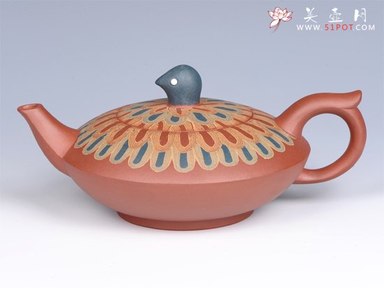 紫砂壶图片：- 孔雀开屏 - - 宜兴紫砂壶网