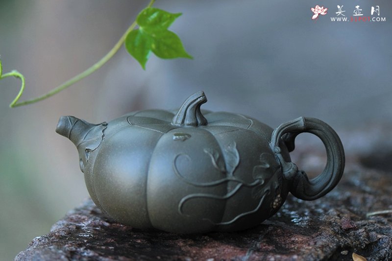紫砂壶图片：绿南瓜 - 宜兴紫砂壶网