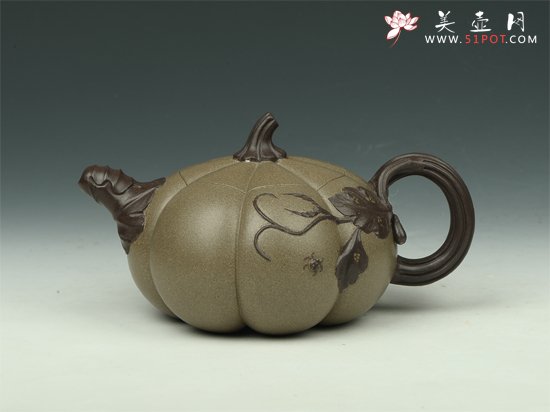 紫砂壶图片：南瓜壶 - 宜兴紫砂壶网