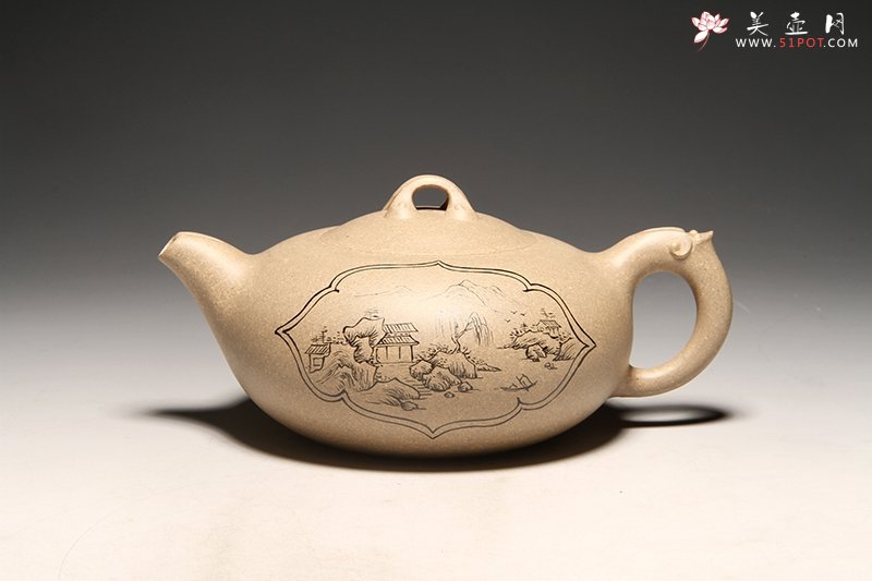 紫砂壶图片：墨绘心意 - 宜兴紫砂壶网