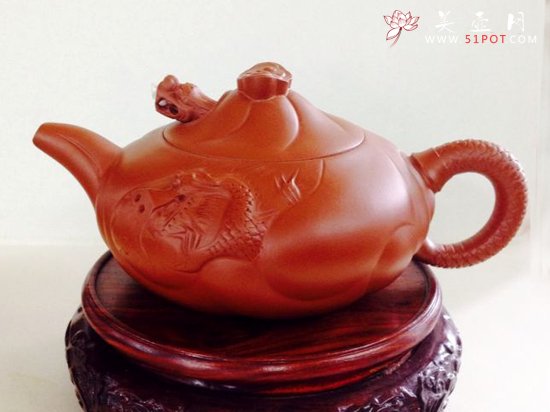 紫砂壶图片：鱼化龙 - 宜兴紫砂壶网