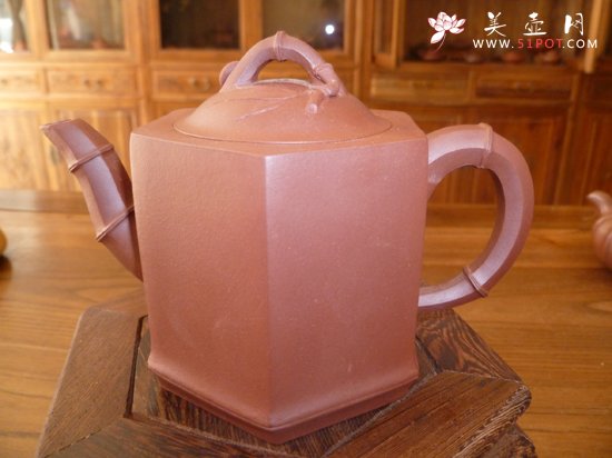 紫砂壶图片：六方竹节 - 宜兴紫砂壶网