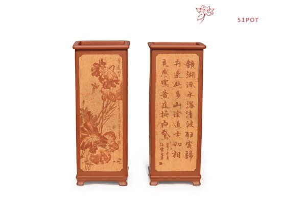 紫砂壶图片：四方帽筒 - 宜兴紫砂壶网