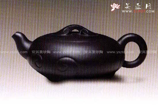 紫砂壶图片：玉扁如意 - 宜兴紫砂壶网