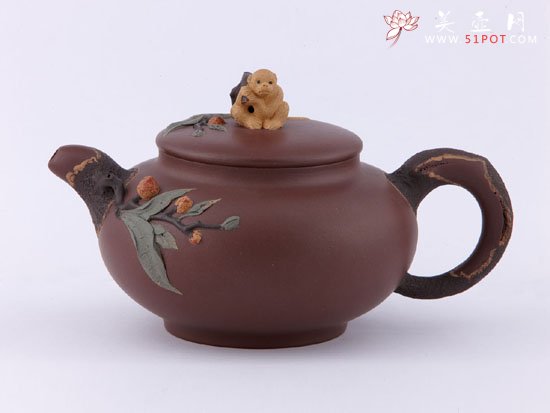 紫砂壶图片：祝寿壶 - 宜兴紫砂壶网