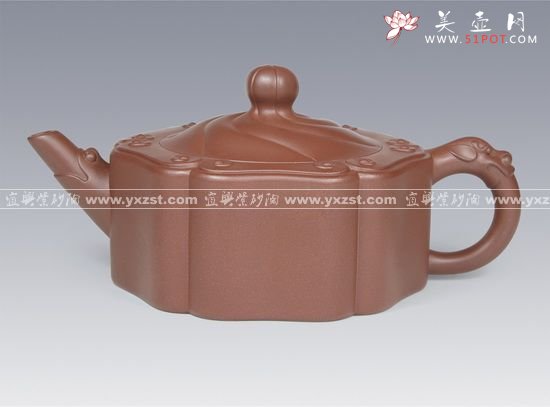 紫砂壶图片：龙头如意壶 拷贝 - 宜兴紫砂壶网