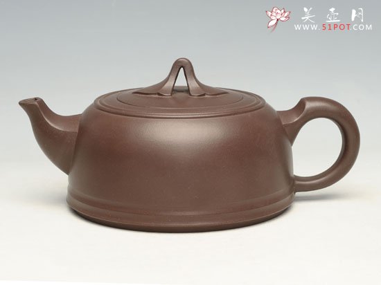 紫砂壶图片：双线如意  容量：350cc - 宜兴紫砂壶网