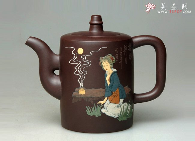 紫砂壶图片：四大美女（貂蝉） 200CC - 宜兴紫砂壶网