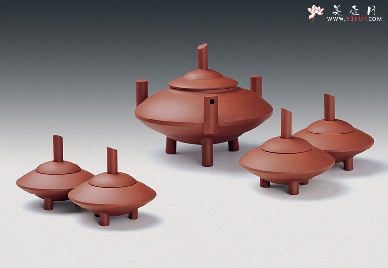 紫砂壶图片：飞碟茶具 - 宜兴紫砂壶网