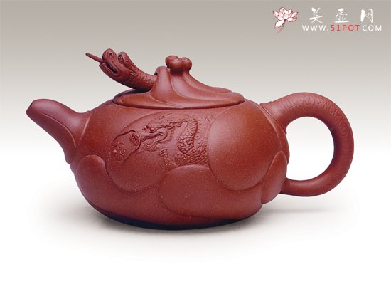 紫砂壶图片：鱼化龙 - 宜兴紫砂壶网