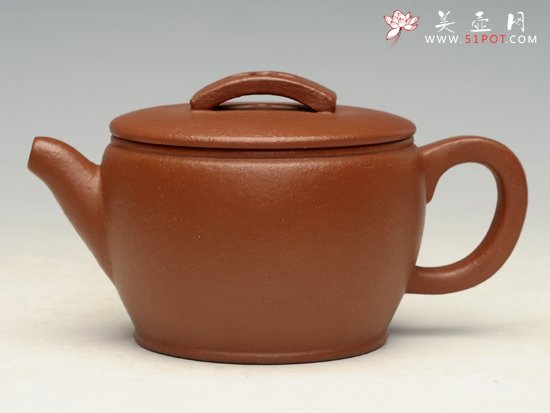 紫砂壶图片：汉瓦 泥料：梨皮朱泥 150cc - 宜兴紫砂壶网