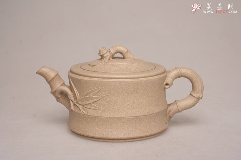 紫砂壶图片：双线竹鼓 - 宜兴紫砂壶网