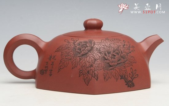 紫砂壶图片：六方半月 - 宜兴紫砂壶网