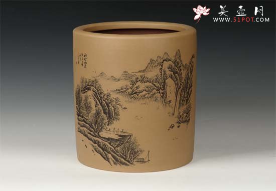 紫砂壶图片：笔筒 - 宜兴紫砂壶网