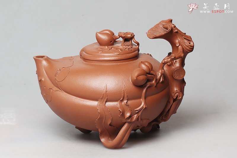 紫砂壶图片：圣桃壶 - 宜兴紫砂壶网