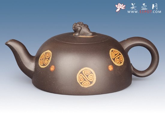 紫砂壶图片：金蟾戏寿 - 宜兴紫砂壶网